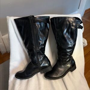 Lane Bryant Boots Women’s Size 8 Extra-Wide High Leg Riding Black Faux Leather
